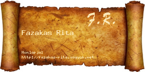 Fazakas Rita névjegykártya